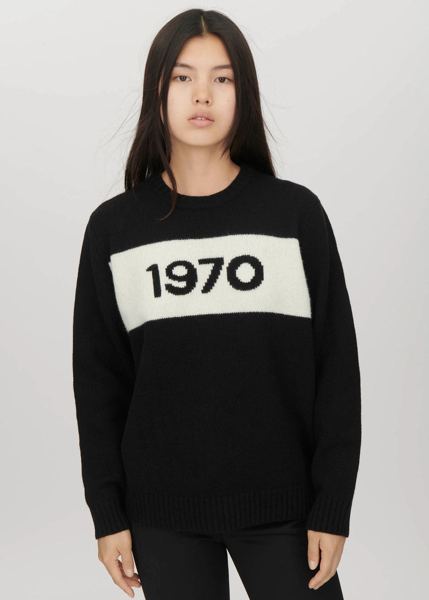 Bella Freud 1970 Oversized Jumper Black Ediit