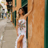 Moon Dress - White/Cartagena