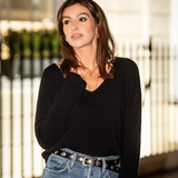 Camilla V-neck Jumper - Black