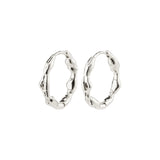 Zion Medium Hoops - Silver