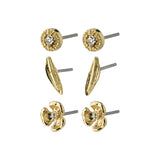 Echo 3-in-1 Earrings Set - Gold
