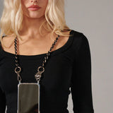 Sona Phone Chain - Black/Silver