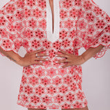 Lupita Dress - Red Eyelet