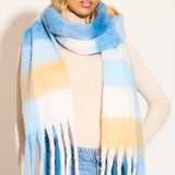 Lennie Scarf - Cornflower/Ivory