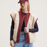 Jano Gilet - Ecru/Pink