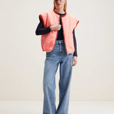 Jano Gilet - Ecru/Pink