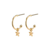 Ava Star Hoop Earrings - Gold