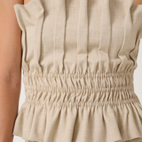 GZdecy Corset Top - Light Sand Melange