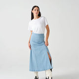 Faye Slip Skirt - Oceanic Blue