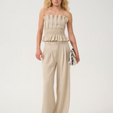 GZdecy Corset Top - Light Sand Melange