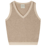 Contrast Tank Top - Lt Brown/Oatmeal