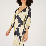 Gloria Dress - Navy/Cream