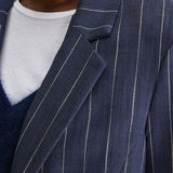 Veil Blazer - Navy Pinstripe