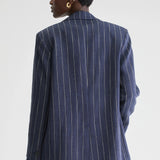 Veil Blazer - Navy Pinstripe