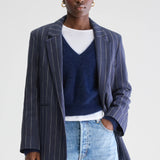 Veil Blazer - Navy Pinstripe