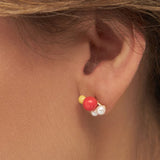 Bouquet 1PCS Earring - Red