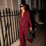 Taylor Jumpsuit - Wine Sparkle