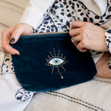 Mystical Eye Mini Pouch - Ink Blue