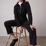 Eloise Soft Cord Jumpsuit - Carbon