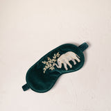 Elephant Herd Eye Mask - Emerald