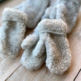 Junior Simple Mittens - Light Grey