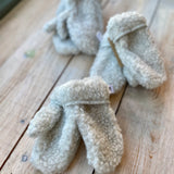 Junior Simple Mittens - Light Grey