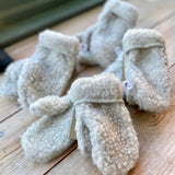 Junior Simple Mittens - Light Grey