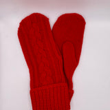 Recycled Wool Mitten - Red