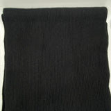 Wool & Cashmere Fine Ribbed Scarf - Black