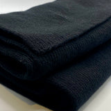 Wool & Cashmere Fine Ribbed Scarf - Black