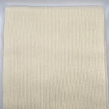 Wool & Cashmere Fine Ribbed Scarf - Ivory