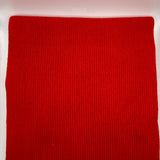 Wool & Cashmere Fine Ribbed Scarf - Red