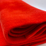 Wool & Cashmere Fine Ribbed Scarf - Red