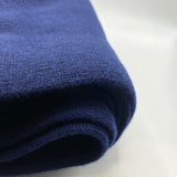 Wool & Cashmere Fine Ribbed Scarf - Navy