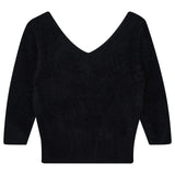 Brushed Vee Jumper - Black