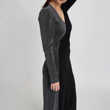 Two Tone Sparkeling Dress - Silver/Black