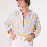 Ella Soleil Blouse - Blue/Yellow