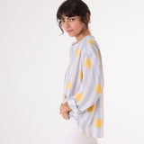 Ella Soleil Blouse - Blue/Yellow