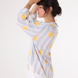 Ella Soleil Blouse - Blue/Yellow