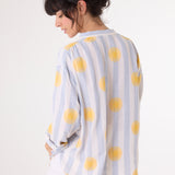 Ella Soleil Blouse - Blue/Yellow