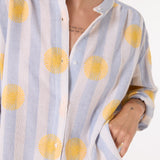 Ella Soleil Blouse - Blue/Yellow