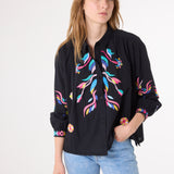 Ali Blossom Black Shirt - Black/Multi