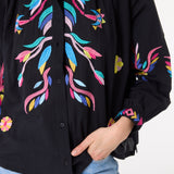 Ali Blossom Black Shirt - Black/Multi