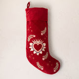 Sacred Hearts Christmas Stocking - Rouge