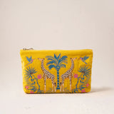 Wild Giraffe Palm Everyday Pouch - Mustard Yellow