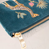 Wild Giraffe Palm Coin Purse - Rich Blue