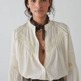 Agueda Blouse - Romance Bone