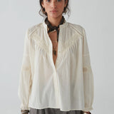 Agueda Blouse - Romance Bone