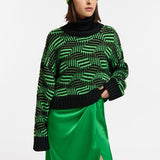 Expat Sweater - Black/Neon Green