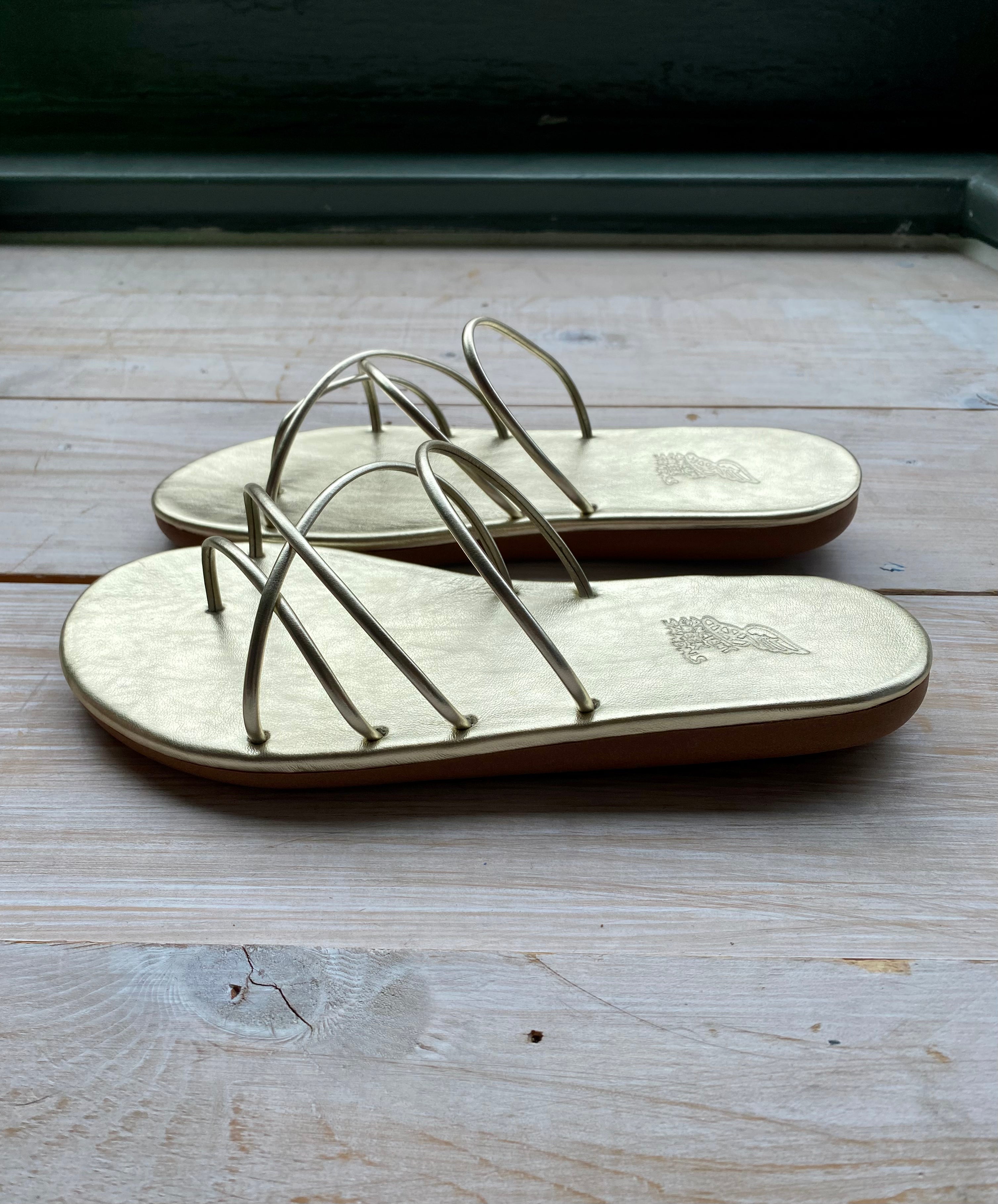 Ancient Greek Sandals Pu Sandal Platinum Gold Ediit